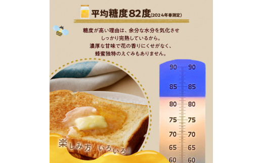 【愛知県小牧市】桃畑で作った完熟非加熱はちみつ200g×3本 ウチ入り ポスト便