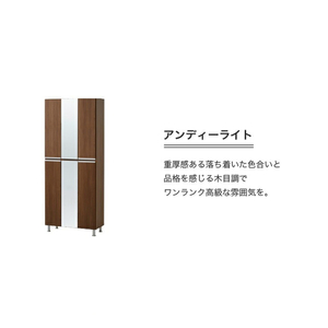 【開梱設置】シューズボックス 【リアル 75 HI板 中央姿見】 アンディーライト_開梱設置 シューズボックス リアル 75 HI板 中央姿見 大川家具 アンディーライト 靴箱 可動棚 お洒落 国内製
