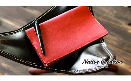Native Creation A5 ノートカバー NC3752 全7色 栃木レザー【納期1～3カ月】 雑貨 日用品 ファッション小物  【RED】