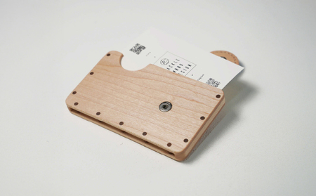 a card case　-木と革の名刺入れ-　【メープル】