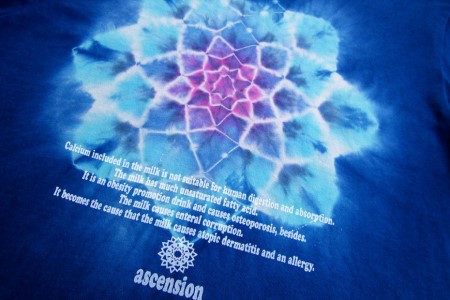 Tシャツ ASCENSION  藍染め タイダイ TシャツD 1枚 ファッション 服 男性 メンズ 女性 レディース  XXL
