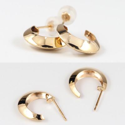 ふるさと納税 山梨県 【山梨県】【ジュエリー】K10 croissant/クロワッサン ピアス |  | 02