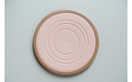 
【蘇嶐窯】伝統技法を使った陶製コースター【ピンク・線紋】
