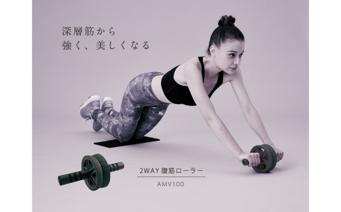 
            【訳あり】2WAY腹筋ローラー/AMV100 [AOAB147]
          