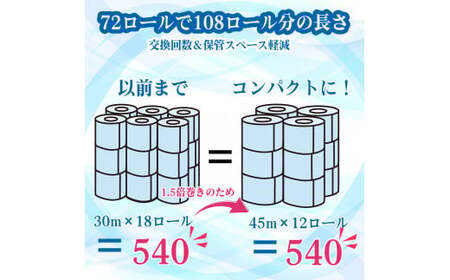 【2024年4月発送】鶴見製紙 トイレットペーパー ブルーベリー ダブル 72ロール