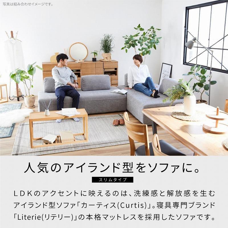 ソファスリム 完成品 幅170 カーティス ソファスリム ＜ライトグレー＞【モーブル／大川家具】
