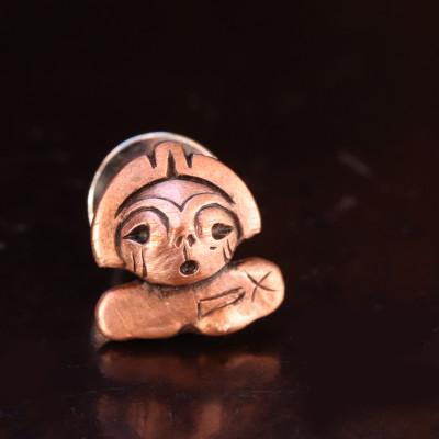 ふるさと納税 山梨県 【Do_goods】縄文時代の息吹を　純銅製 土偶「いっちゃん」ピンブローチ  659-297