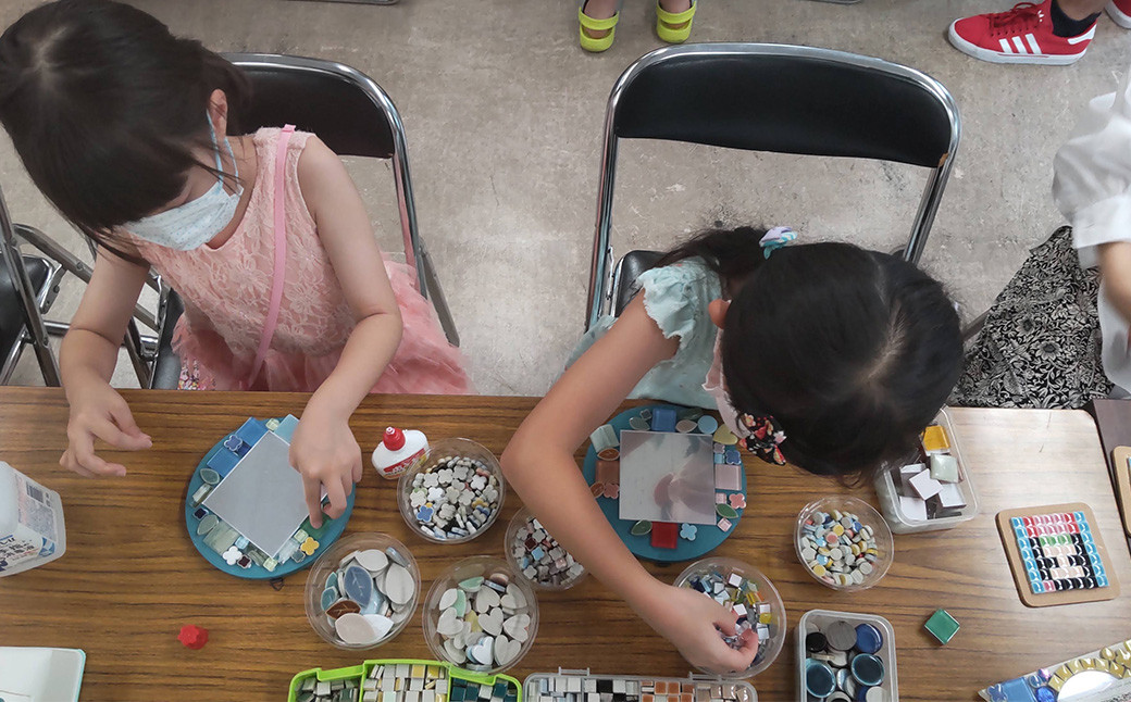 タイルクラフト製作キット【かたちいろいろタイルミラー】