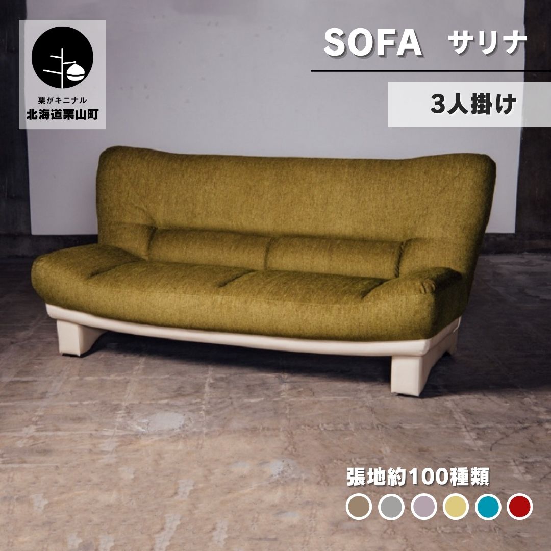 【ふるさと納税】ソファー 3人掛け【張地選択可】アームレスソファー（サリナ）