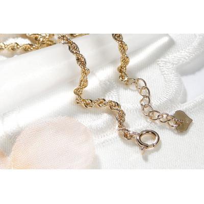 ふるさと納税 昭和町 K10YG ロープチェーン ブレスレット |  | 02