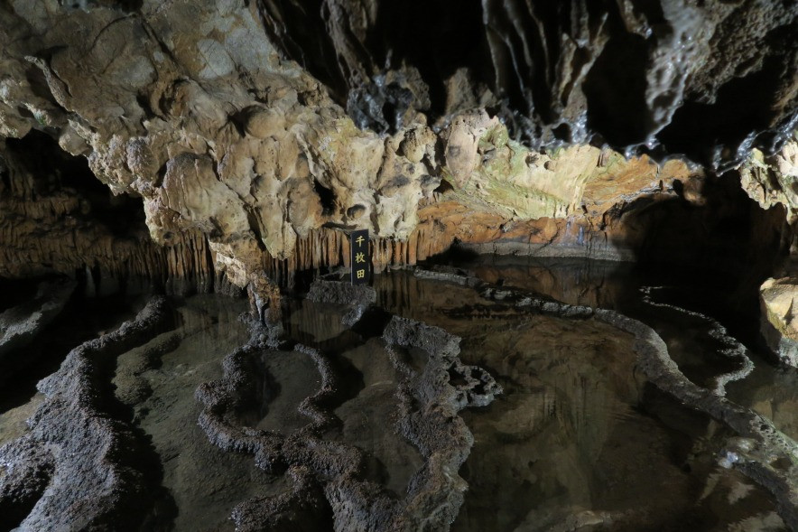 長い年月をかけて鍾乳洞にしたたり落ちる水滴は、少しずつ景色を変えていきます。
