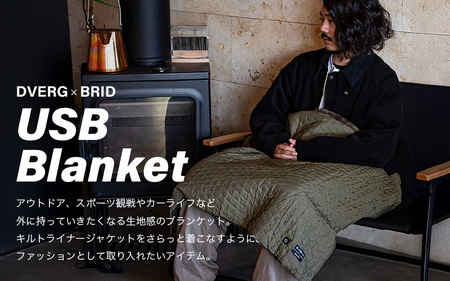 DVERG USBブランケット 1点 (グレー) ひざ掛け 電気毛布 アウトドア [B-8038_01]
