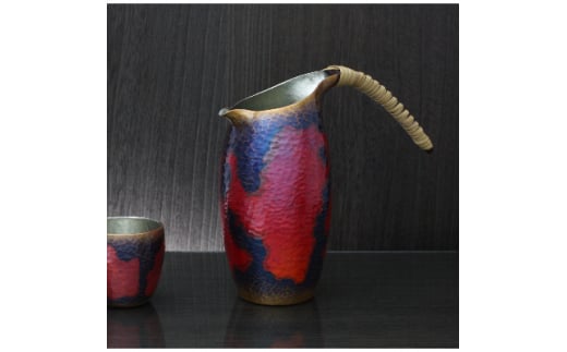 百年物語 銅製 茜色-錦-ちろり | 手作り 日本酒 冷酒 酒器 伝統 贈答品 新潟県 弥彦村 冷酒 酒器 プレゼント 還暦祝い メタリック
