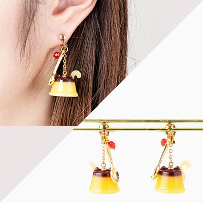 ふるさと納税 大館市 猫プリンイヤリング　ゆらゆら |  | 03