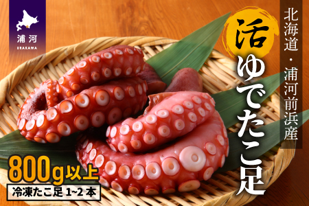 漁協直送！浦河前浜産 活ゆでたこ足（足800g）