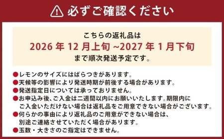 国産レモン 2kg【2026年12月上旬-2027年1月下旬まで順次発送予定】 ｜ フルーツ 果物 レモン 柑橘 れもん 檸檬 国産 静岡県 菊川市