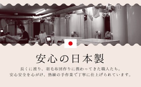羽毛布団【シングル】アイルランド産アイダーダックダウン300g　高級生地使用【S-46】