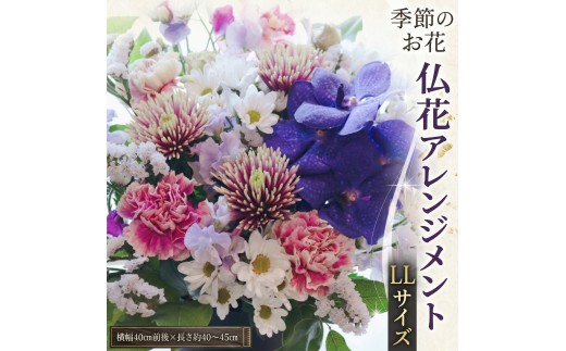 【 定期便 6か月 】季節の お花 の 仏花 アレンジメント LL 仏花 生花 お供え