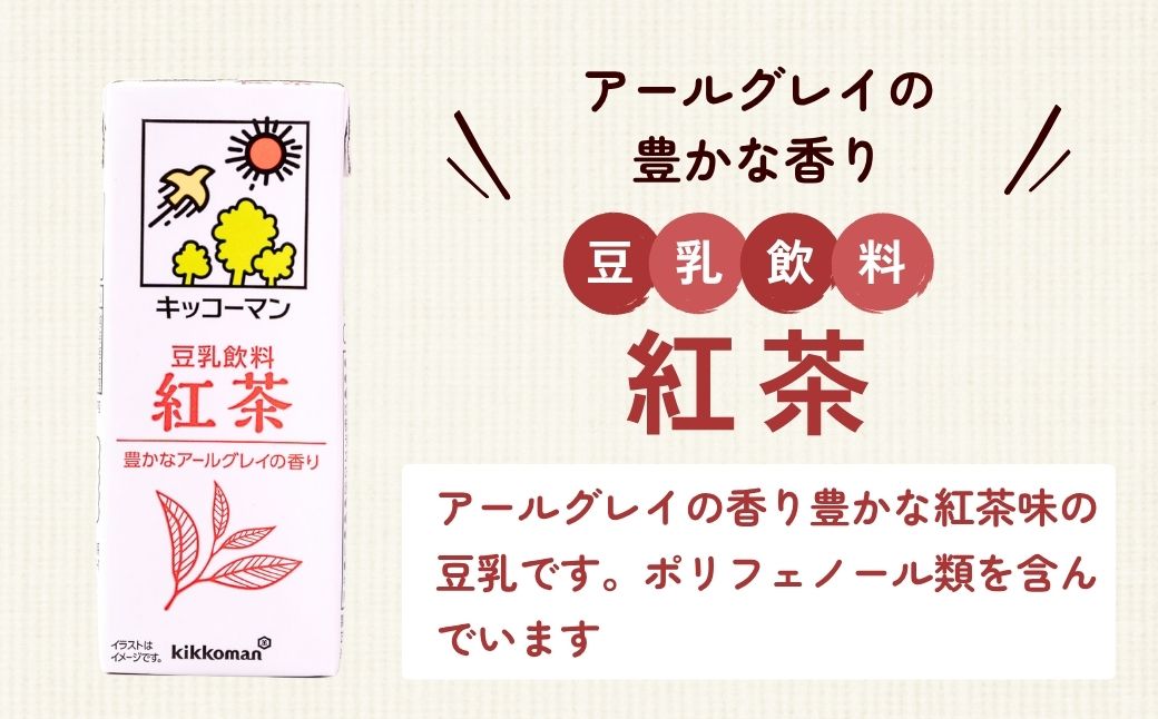 キッコーマン 調製豆乳200ml＋豆乳飲料紅茶200ml 各1ケース | 豆乳 飲料 大豆 パック 健康 キッコーマンソイフーズ株式会社 埼玉県 狭山市