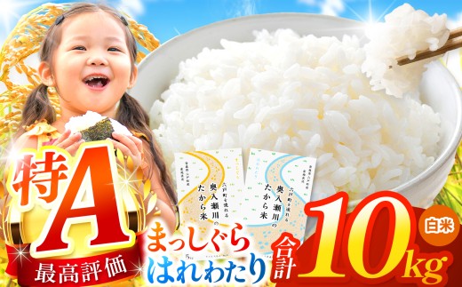 はれわたり ・ まっしぐら 食べ比べ セット 10kg （各 5kg ） | 米 おこめ お米 こめ コメ ごはん ご飯 白飯 ゴハン 白米 精米 特産 ブランド米 2種 ライス 2025年産 令和7年度産 仕送り 国産 産地直送 定期 あっさり さっぱり 青森の旨い米グランプリ 最優秀賞 獲得 水稲 宝精米所 青森県 六戸町