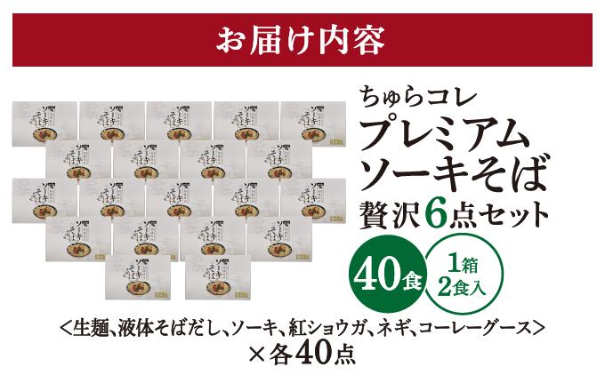 ちゅらコレ プレミアムソーキそば贅沢6点セット 2食入り 20パック 2食入り 20パック