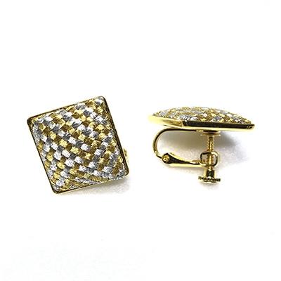 ふるさと納税 伊賀市 (組紐)イヤリング　角張　金銀 |  | 02