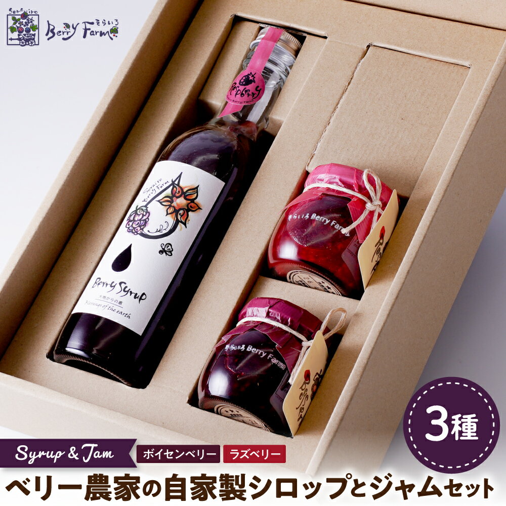 【ふるさと納税】ベリー農家 の 自家製 ラズベリー シロップ と ジャム セット | じゃむ フルーツジャム ラズベリージャム ボイセンベリージャム 朝食 パン 朝ごはん ギフト 贈答 プレゼント 贈り物 詰め合わせ 送料無料 山形県産 山形県 東根市