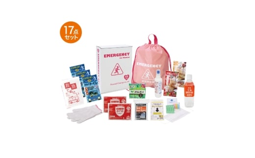 [№5528-0110]1DAY女性の災害対策 17点セット 防災セット 災害対策