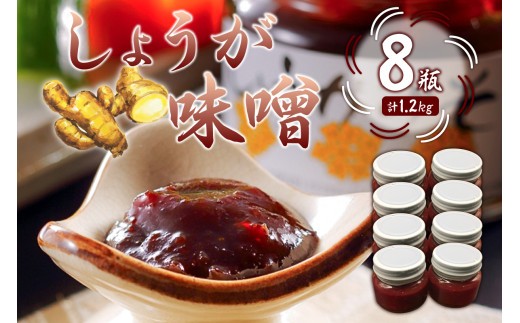 
                  しょうが味噌　150g×8個 mi0005-0013 【辛味 房州生姜 甘辛 味噌 みそおでん 野菜炒め 高家ふるさと産品 国産 ごはん おかず】
                