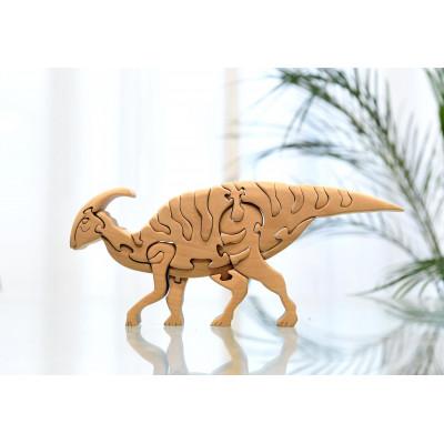 ふるさと納税 河内長野市 パラサウロロフス 恐竜 木製パズル 知育玩具