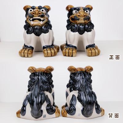 ふるさと納税 中城村 【焼物・やちむん】手作り 伝統工芸品 特大シーサー |  | 02