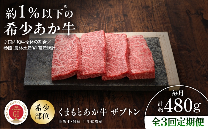 
                  【全3回定期便】【GI認証】くまもとあか牛ザブトン 約120g×4枚 /  菊陽町 あかうしあか牛 ザブトン 熊本県 焼肉 やきにく 焼き肉 BBQ バーベキュー ギフト 贈答 アウトドア 霜降り サシ 肉 にく ブランド 旨み くまもとあか牛 和牛 阿蘇  最高 上質 牛 牛肉  冷凍 贅沢 ご褒美 九州 国産 GI 【有限会社 三協畜産】[BHAS069]
                