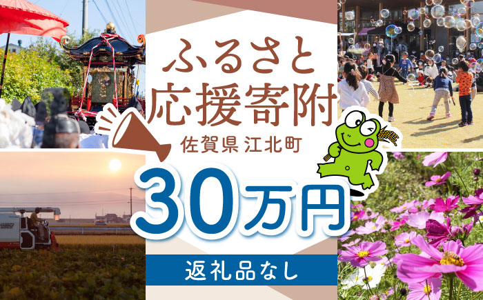 【返礼品なし】  江北町 ふるさと応援寄附金（300,000円分）【江北町】 [HZZ030]