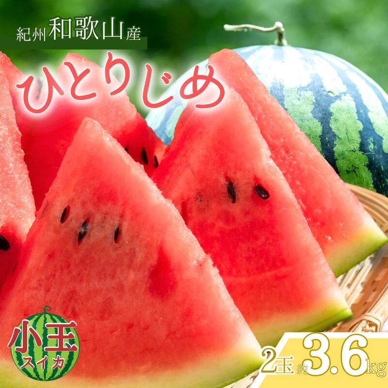 【ふるさと納税】 紀州和歌山産 小玉スイカ【ひとりじめ】 2玉【2026年6月上旬頃～2026年7月上旬頃に順次発送】【UT86】