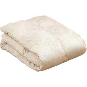 ダウンケット70％　ダブル　カレイド（ベージュ） _Qc063-dr-be