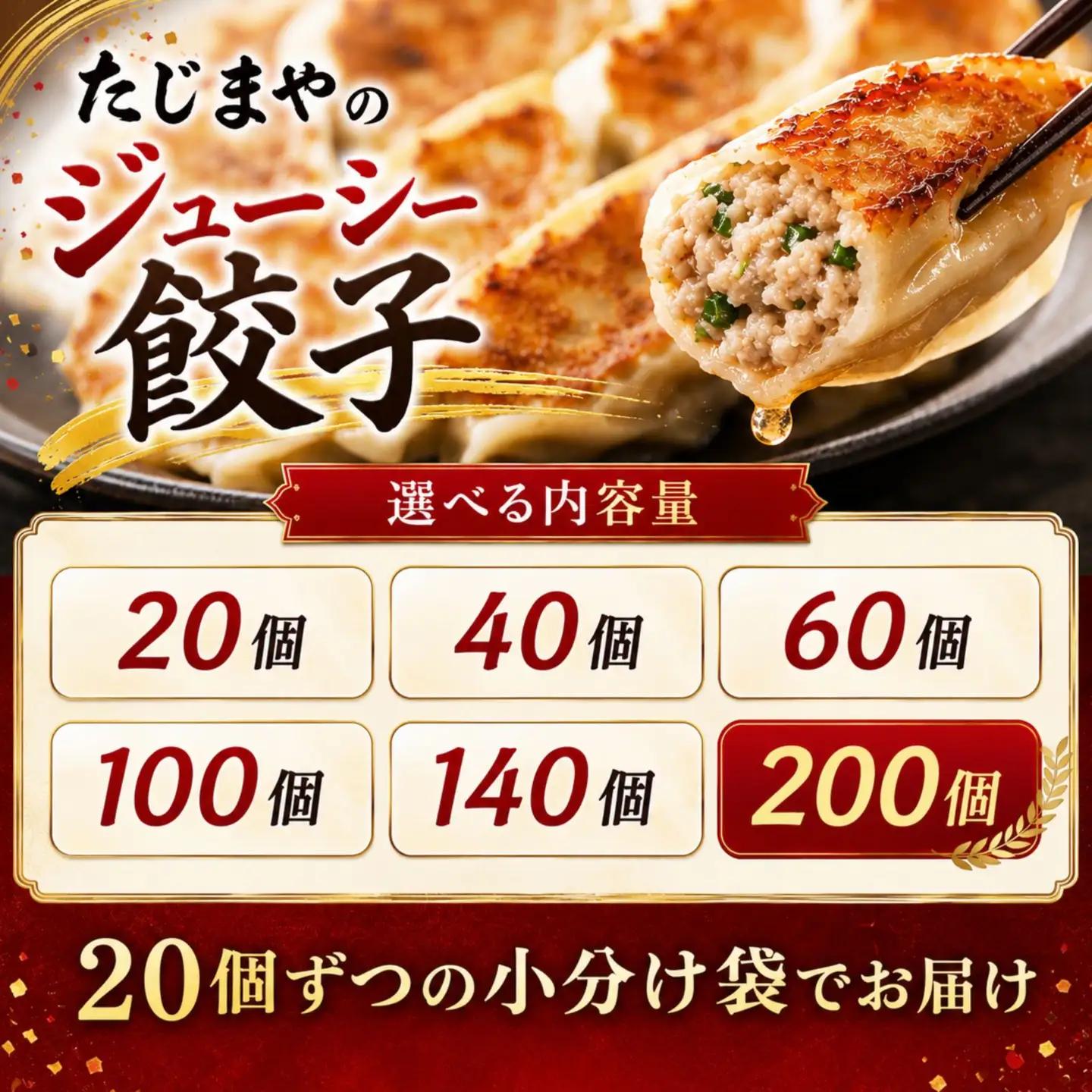 【定期便3回】たじまや オリジナル ビッグ 餃子 200個