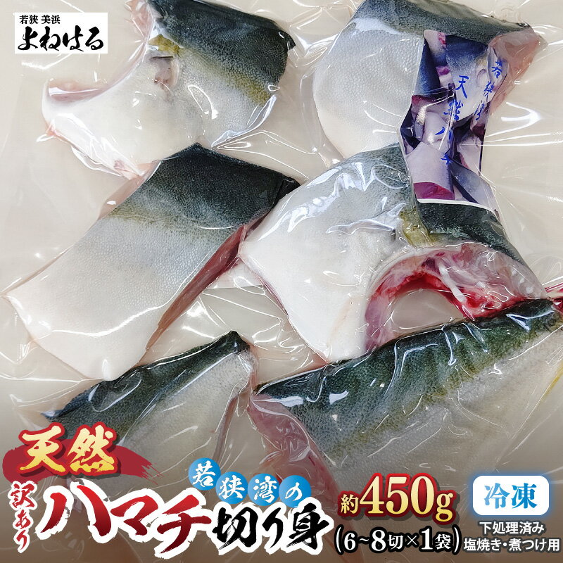 【ふるさと納税】訳あり 若狭湾の天然 ハマチ (ブリ 幼魚) 約450g (6~8切×1袋) 塩焼き 煮つけ用 下処理済み！ブツ切り 生冷凍！だから人気！ 【ハマチ はまち ぶつ切り 切身 塩焼き 骨付き ブリ大根 煮物 カマ】