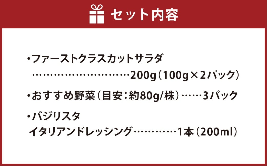 【Ortolano】ファーストクラスのサラダ＆ドレッシングセット A