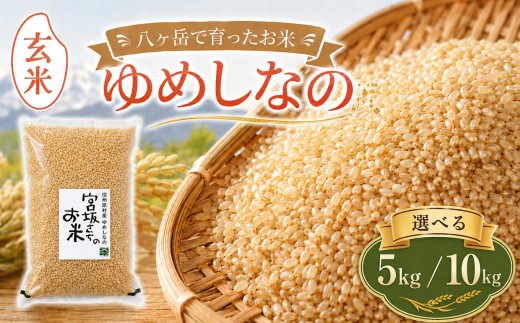 八ヶ岳で育った 玄米 ゆめしなの 10kg お米 | 令和7年産 米 お米 玄米 甘み もちもち 信州 八ヶ岳 長野県 諏訪郡 原村