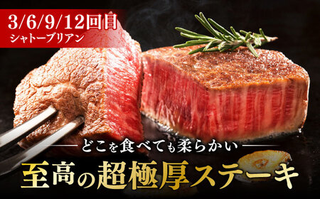 【全12回定期便】博多和牛 王道 食べ比べ 定期便 2人前 ( サーロイン ステーキ / 特選 ロース スライス / シャトーブリアン )《築上町》【久田精肉店】[ABCL162] 肉 和牛 牛 精肉