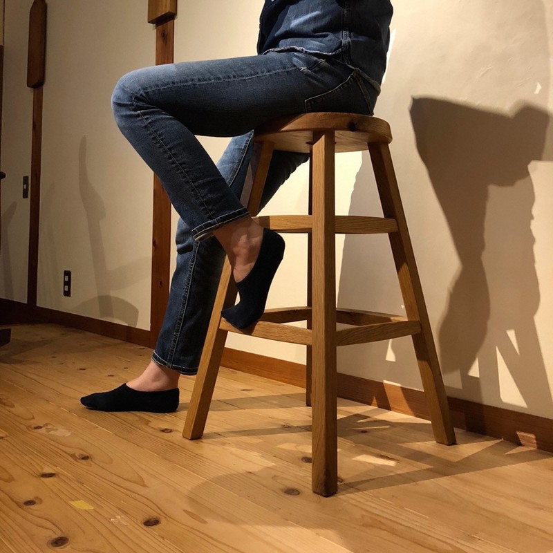 四方転びのハイスツール　/　丸椅子　キッチンスツール　カウンタースツール　伝統工法　無垢材【GOOD WOOD WORKS】_HA0717