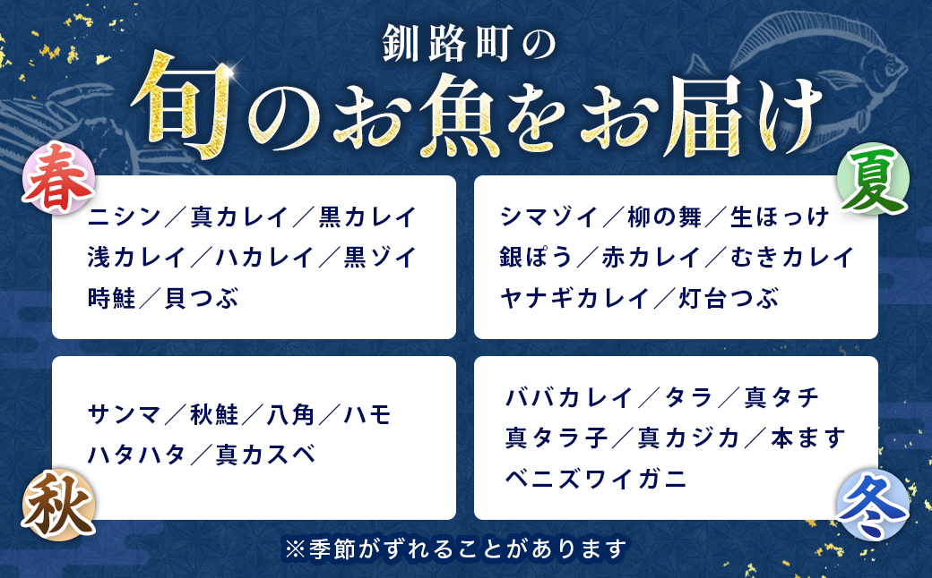 【定期便 3ケ月連続】 お魚の目利きのプロにお任せ！北海道産（国産） 天然 鮮魚 約500g～1kg（釧路の鮮魚セット） 産地直送 冷蔵 冷蔵便 刺身 セット 鮮魚セット 鮮魚ボックス 定期便 魚介類
