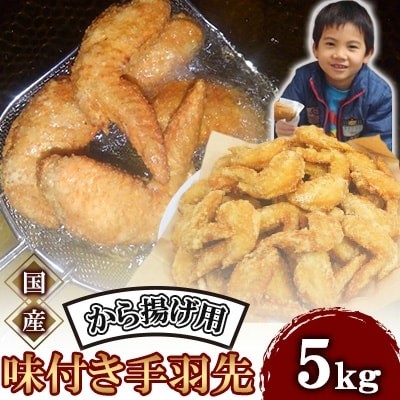 
            唐揚げ 5kg 手羽先 唐揚げ 冷蔵 新鮮 唐揚げ 味付け 鶏肉 肉 簡単調理 惣菜 おつまみ ごはん からあげ 5kg から揚げ 鶏肉 なだまさ  福岡県 川崎町
          