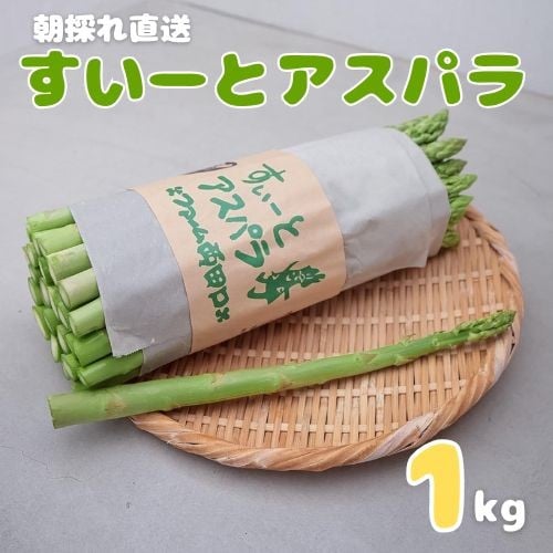 
                  【予約商品】朝採れ直送 すいーとアスパラ 1kg【配送時期:4月上旬～10月上旬】
                