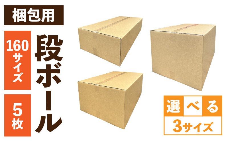
            梱包用段ボール　160サイズ　5枚
          