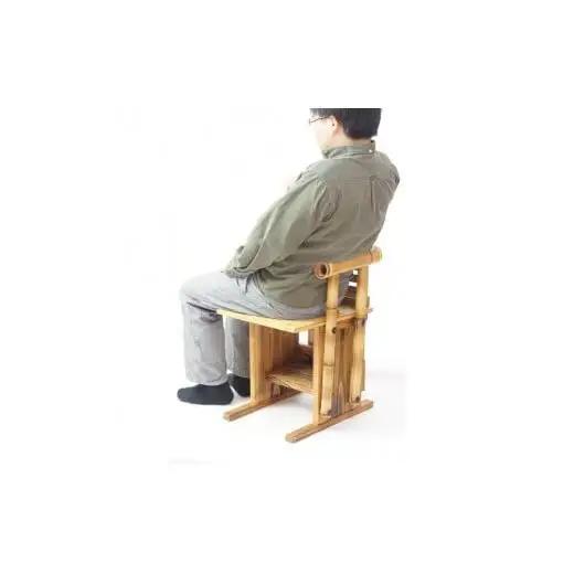 竹家具専門店【梅里竹芸】背伸ばし椅子＜19-2a＞