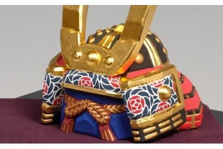 MD-3.【端午の節句のお祝いに】奈良一刀彫　五月人形　兜　4号