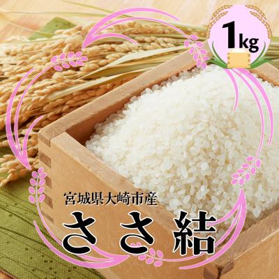 ふるさと納税 大崎市 宮城県産ブランド米 令和7年産 ささ結 1kg|炊きたてはもちろん冷めても美味しい白米