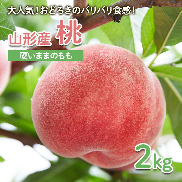 【ふるさと納税】【硬い桃好きの方へ】大人気！おどろきのパリパリ食感！山形産 もも 2kg 【令和7年産先行予約】FU22-020くだもの 果物 フルーツ 山形 山形県 山形市 お取り寄せ 2025年産