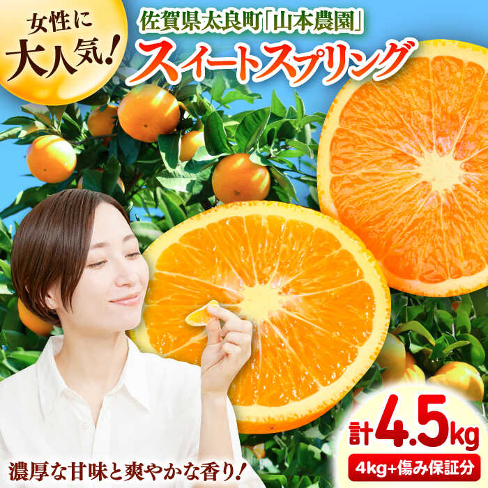 【ふるさと納税】【2027年1月発送】スイートスプリング 計4.5kg （4kg＋500g傷み保証分）S-2Lサイズ / みかん ミカン 佐賀みかん / 佐賀県 / 山本農園[41ATBT009]